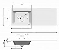 Раковина на стиральную машину Roca Kamilla 120 L