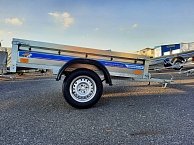 Прицеп Кремень профи 2,0*1,3 с бортом 31 см с тентом 30 см, задний и передний борт усилены фанерой