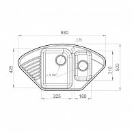 Мойка кухонная  GranFest Quarz Z-14  черный