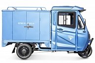 Грузовой электротрицикл RuTrike КАРГО Кабина Дуал темно-синий-2758