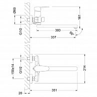 Кухонный смеситель Lemark Point LM0351C хром