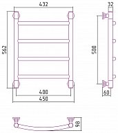 Полотенцесушитель водяной Сунержа ГАЛАНТ+ 500х400 00-0200-5040