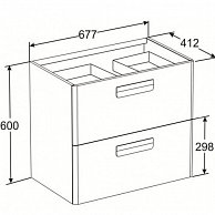 Модуль д/умывальника Roca THE GAP 700 Белый ZRU9302733 + 327471000