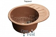 Кухонная мойка  GranFest Rondo GF - R580L  терракотовый