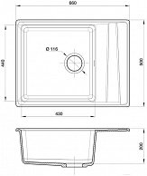 Кухонная мойка GranFest GF-LV-660L (графит)