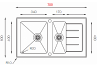 Мойка кухонная  ZorG GS 7850-2 черный