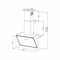 Вытяжка наклонная Korting KHC 69059 RGW