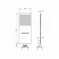 Верхний душ Deante CASCADA MULTI BOX SLIM хром NAC_096K