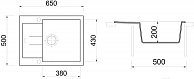 Мойка кухонная Longran Amanda AMG650.500 (саббиа)