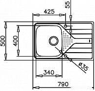 Кухонная мойка  Teka Universe 45 T-XP 1B 1D POLISHED