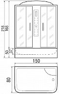 Душевая кабина River Dunay 150/80/55 МТ