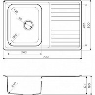 Кухонная мойка Omoikiri Sagami 79-IN  нержавеющая сталь (4993735)