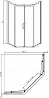 Душевой уголок Adema Glass Line Penta-90 прозрачное стекло