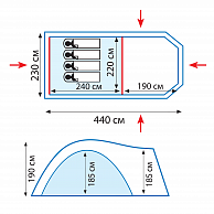 Палатка Tramp  Anaconda 4 v2