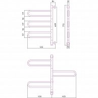 Полотенцесушитель электрический Сунержа СУНЕРЖА ПАРЕО 4.0-3С 773х535, матовый черный 31-0823-0773