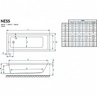 Ванна акриловая Excellent Ness Mono 150*70 (без ножек)