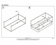 Комплект (2 стола журнальных)  Halmar ALASKA дуб золотой/черный, 120/60/40 и 55/55/36