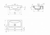 Раковина встраиваемая Cersanit Moduo 60  белый S-UM-MOD60/1