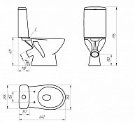 Унитаз Cersanit JUST 031  (S-KO-JUS031-3/6-PL-w)