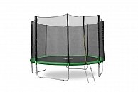 Батут Happy Jump 12ft PRO (374см) с внешней сеткой и лестницей