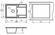Мойка кухонная Granula GR-6503 (базальт)