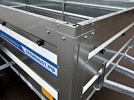 Прицеп Кремень стандарт плюс двухосный 3,0*1,56А см с бортом 50 с тентом 100 см