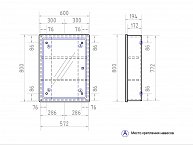 Шкаф с зеркалом VIGO Geometry 600