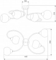 Лютра Евросвет Tulia 30136/4 белый