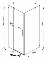 Душевой уголок Triton Йота 90x90 (черный, с поддоном 17 см)