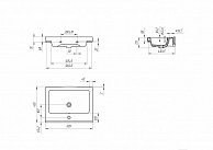 Тумба с умывальником  Cersanit Moduo / SB-SZ-MOD-MO80Sl/Wh + Moduo 80 Slim