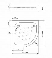 Душевой поддон Deante Standard New 90x90 KTA 053B