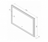 Зеркало Континент Mercury LED 1000х700 (ЗЛП624)