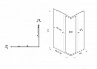 Душевой уголок Triton Вента 120x80 (хром, без поддона)