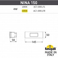 Светильник для подсветки лестниц   Fumagalli Nina 6C1.000.000.WYJ1L