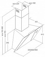 Кухонная вытяжка Akpo Cetias Eco 60 wk-4 Черный