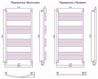 Полотенцесушитель водяной Сунержа Богема+ 1200х600 прямая 00-0220-1260