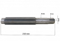 Вал привода малого редуктора L-210мм d-24мм, Z-6 (ТН) R195/195N