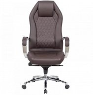 Кресло  Situp APOLLO chrome (экокожа Dark Brown / Dark Brown) механизм мультиблок