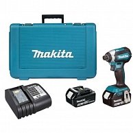 Аккумуляторный  шуруповерт Makita  DTD 153 RFE  в чемодане (18.0 В, 2 акк., 3.0 А/ч Li-Ion, 1 скор., 170 Нм, шурупы)