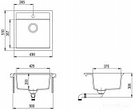 Кухонная мойка  AquaSanita  SQT 101  graphite