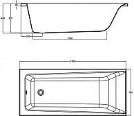 Ванна акриловая Cersanit Lorena 160x70 (с ножками и экраном)