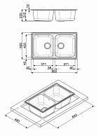 Мойка кухонная  Smeg LZ862AV2 овес