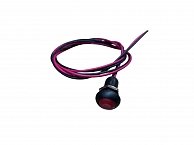 Переключатель кнопочный off-(on) , без фиксации, с проводами, красный