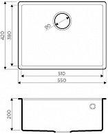 Кухонная мойка Omoikiri Tedori 54-U BL