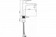 Смеситель для раковины высокий Maxonor хром MN1172