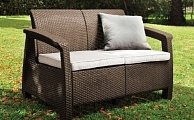 Скамья двухместная Keter CORFU II LOVE SEAT КАПУЧИНО