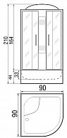 Душевая кабина River Nara Light 90/44 МТ