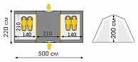 Палатка Talberg Base 4 зеленый