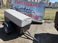 Прицеп ALASKA МАЛЫШ Порошковая окраска 1 ось тент серый