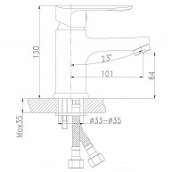 Смеситель для умывальника Rossinka Silvermix RS32-11